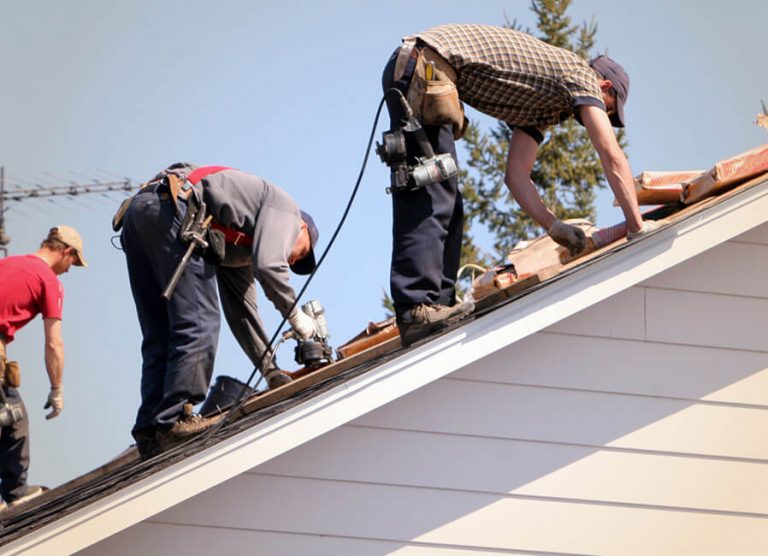 Reliance Roofing - image of a roof repair process